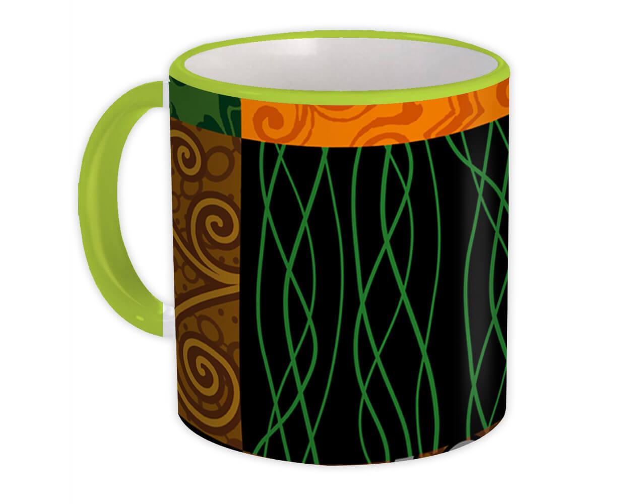 Gift Mug : Arabesque Patchwork Abstract Colorful All Occasion Birthday Christmas