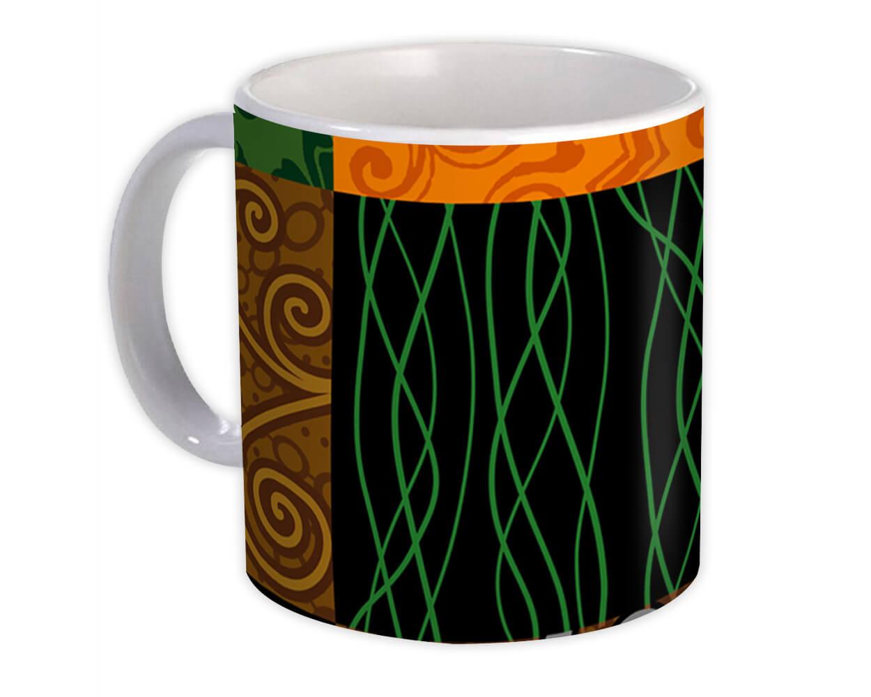 Gift Mug : Arabesque Patchwork Abstract Colorful All Occasion Birthday Christmas