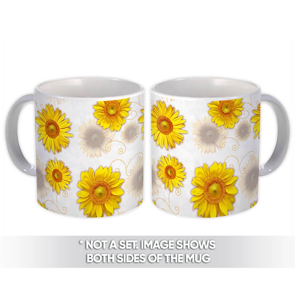 Gift Mug : Yellow Flowers Summer Pattern Sunflowers Handmade Anniversary Teacher