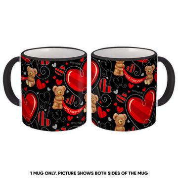 Teddy Bears Heart : Gift Mug Valentines Day Pattern Romantic Love Forever For Girlfriend