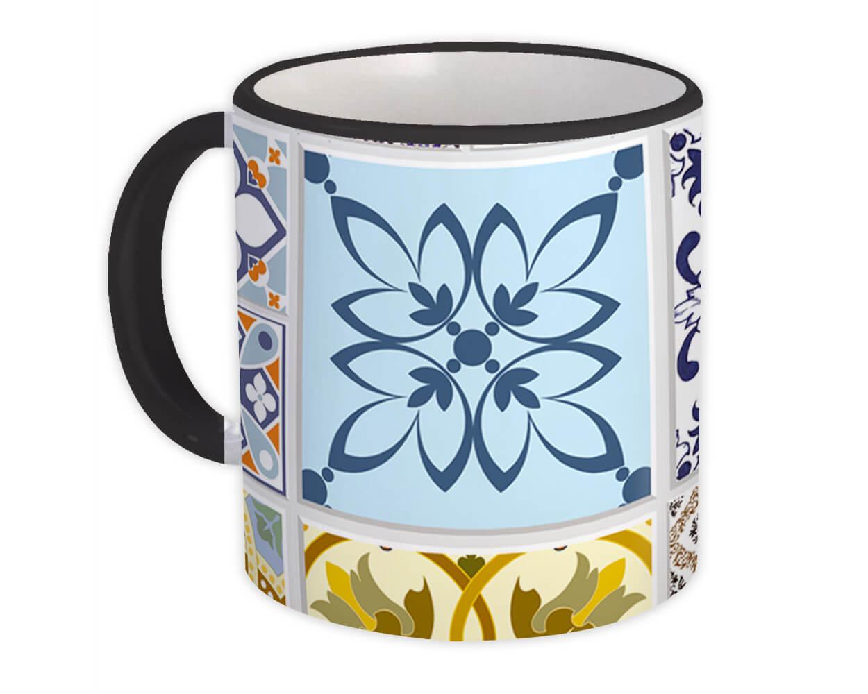 Gift Mug : Mosaic Tiles Patchwork Colorful All Occasion Decor