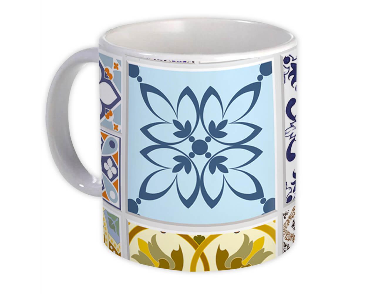 Gift Mug : Mosaic Tiles Patchwork Colorful All Occasion Decor