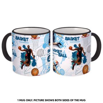 Basketball Player Pattern : Gift Mug For Champion Basket Lover Ball Sport Team Fashion