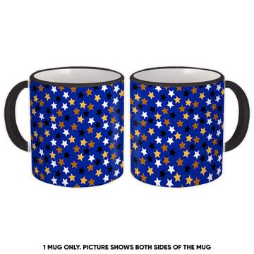 Stars Print Pattern : Gift Mug Abstract Star Shape For Kids Child Night Birthday Party Decor