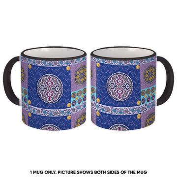Quatrefoil Arabesque Print : Gift Mug Moroccan Flowers Arabic Home Decor Mandala