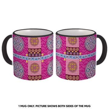 Quatrefoil Arabesque Print : Gift Mug Oriental Arabic Pattern Moroccan Mandala Flower