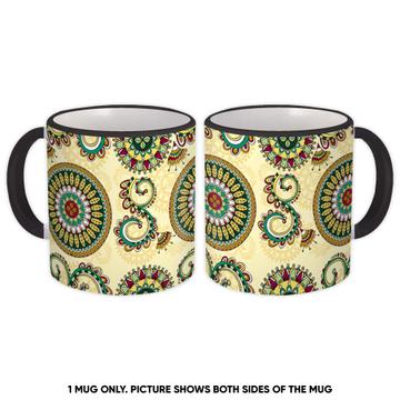 Patterned Mandala : Gift Mug Flower Mandalas Floral Esoteric Art Print For Her Best Friend