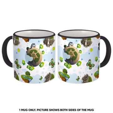 Ecological Pattern : Gift Mug Ecology Ecologist Save The World Recycle Planet Nature Kids