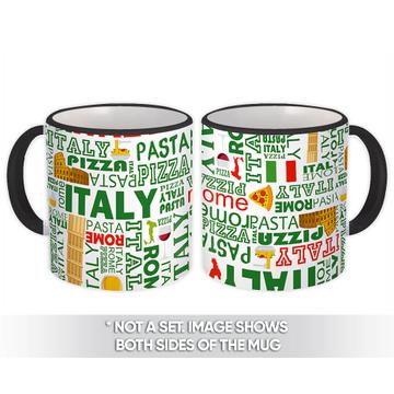 Rome Italy : Gift Mug Travel Coliseum Landmarks Pattern Pasta Wine Flag Dining Decor