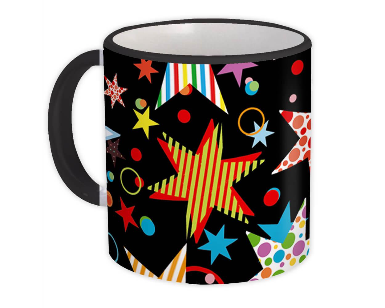 Gift Mug : Colorful Stars Modern Contemporary Home Decor Design