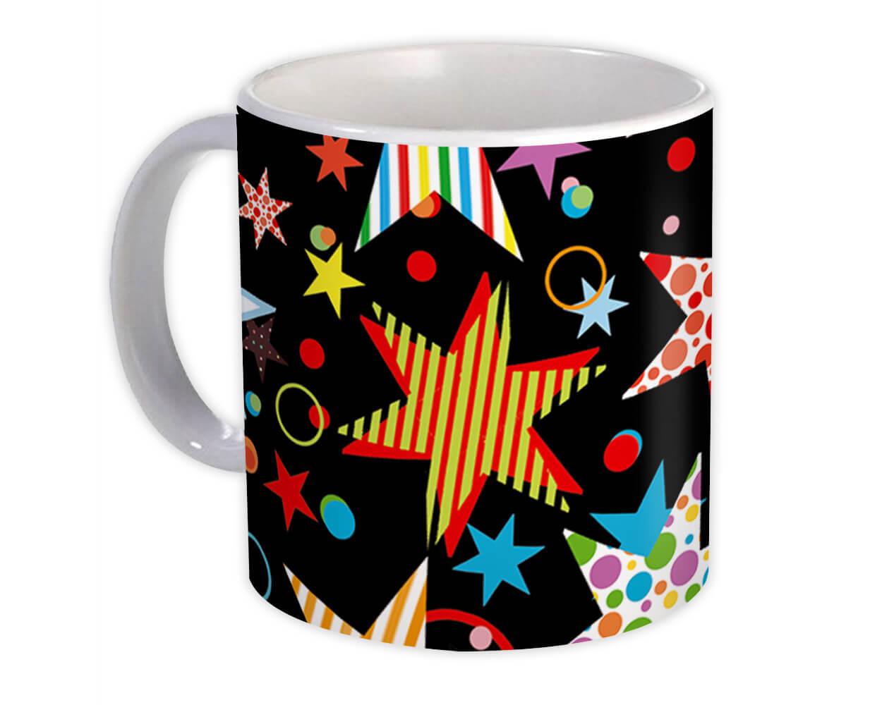 Gift Mug : Colorful Stars Modern Contemporary Home Decor Design