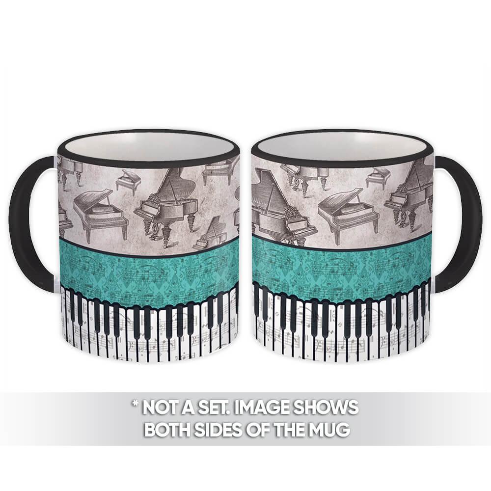 Gift Mug : Grand Piano Keyboard Music Teacher Home Decor Classic Ornament