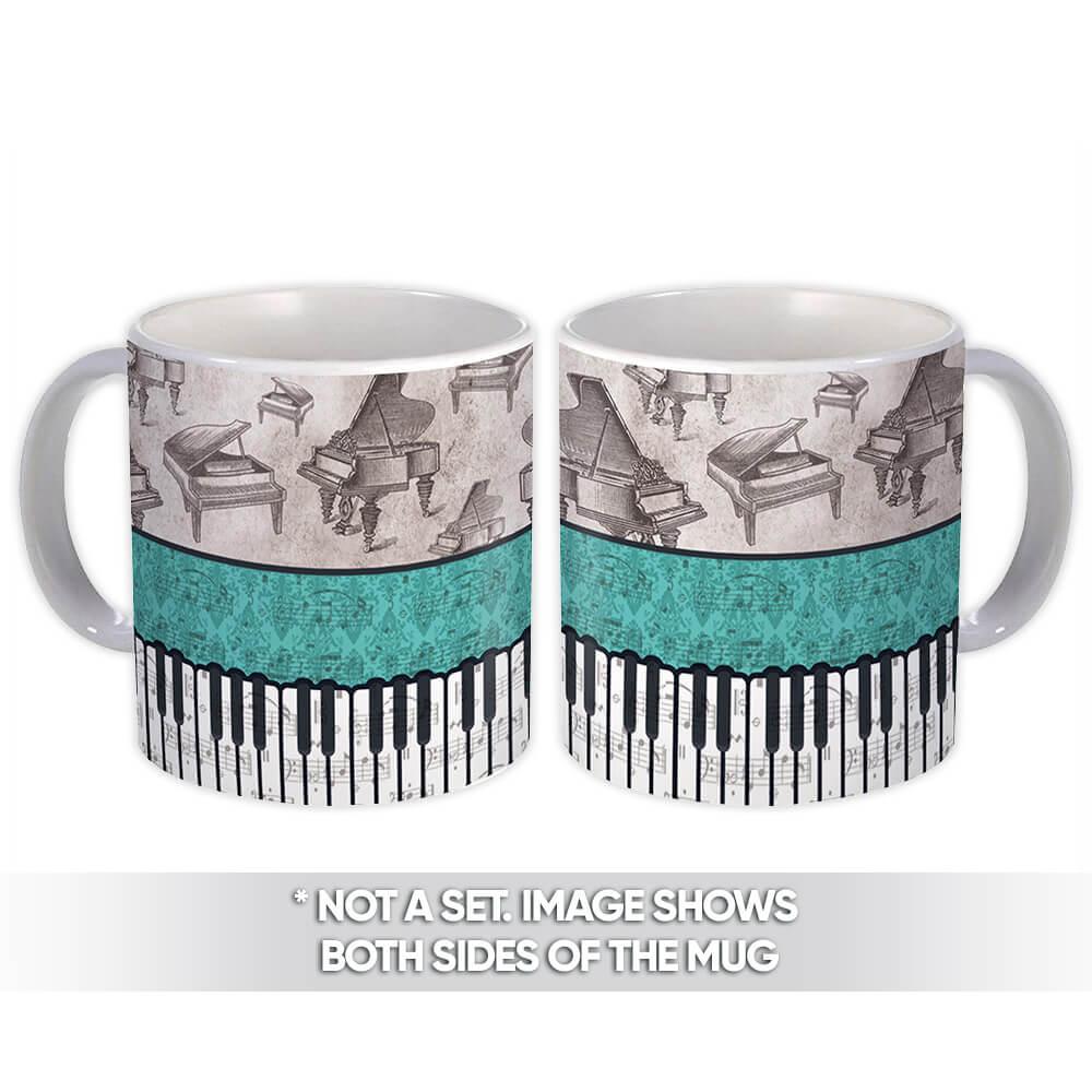 Gift Mug : Grand Piano Keyboard Music Teacher Home Decor Classic Ornament