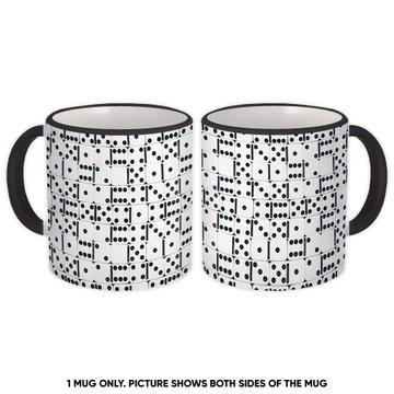 Dominoes Dice Pattern : Gift Mug For Game Player Lover Abstract Grandpa Father Good Luck
