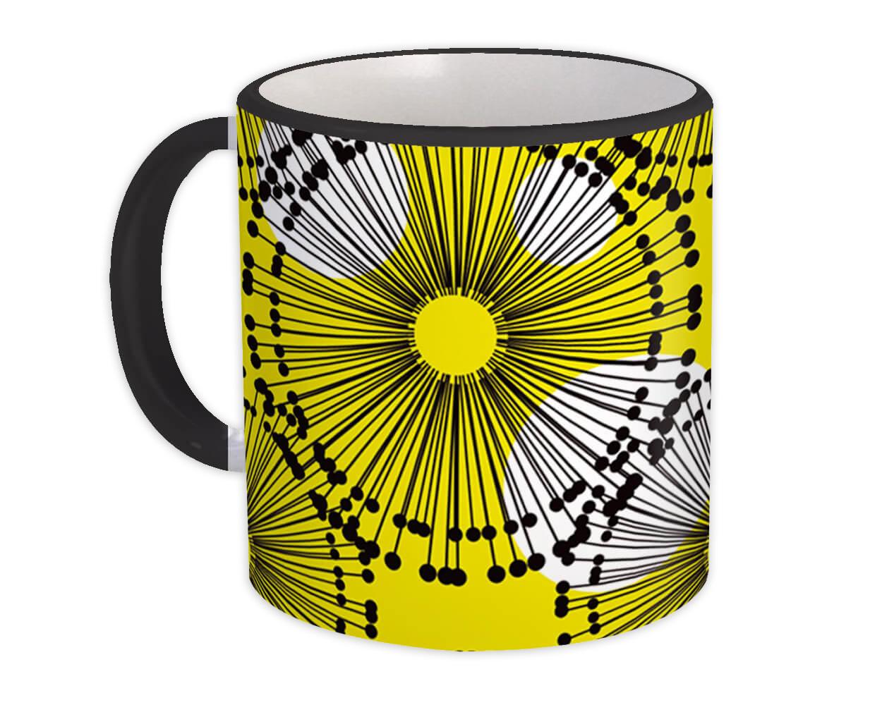 Gift Mug : Abstract Arabesque Yellow Modern Contemporary Home Decor Design