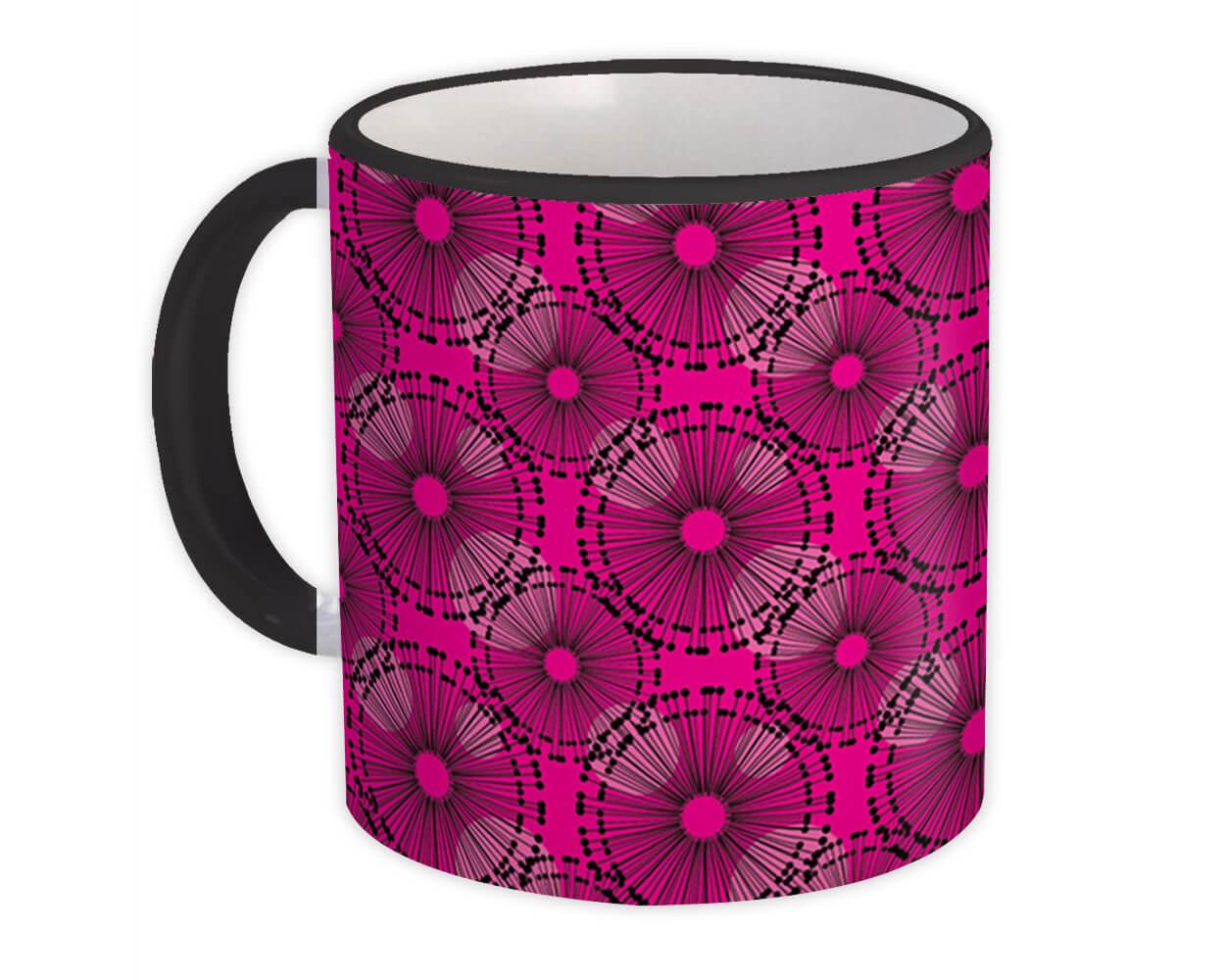 Gift Mug : Abstract Arabesque Pink Modern Contemporary Home Decor Design