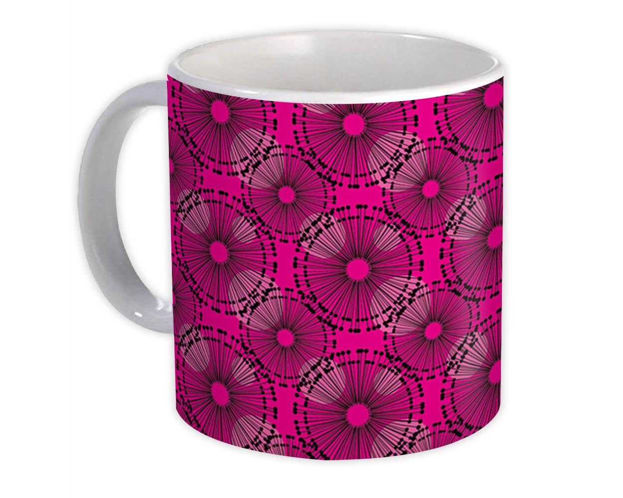 Gift Mug : Abstract Arabesque Pink Modern Contemporary Home Decor Design