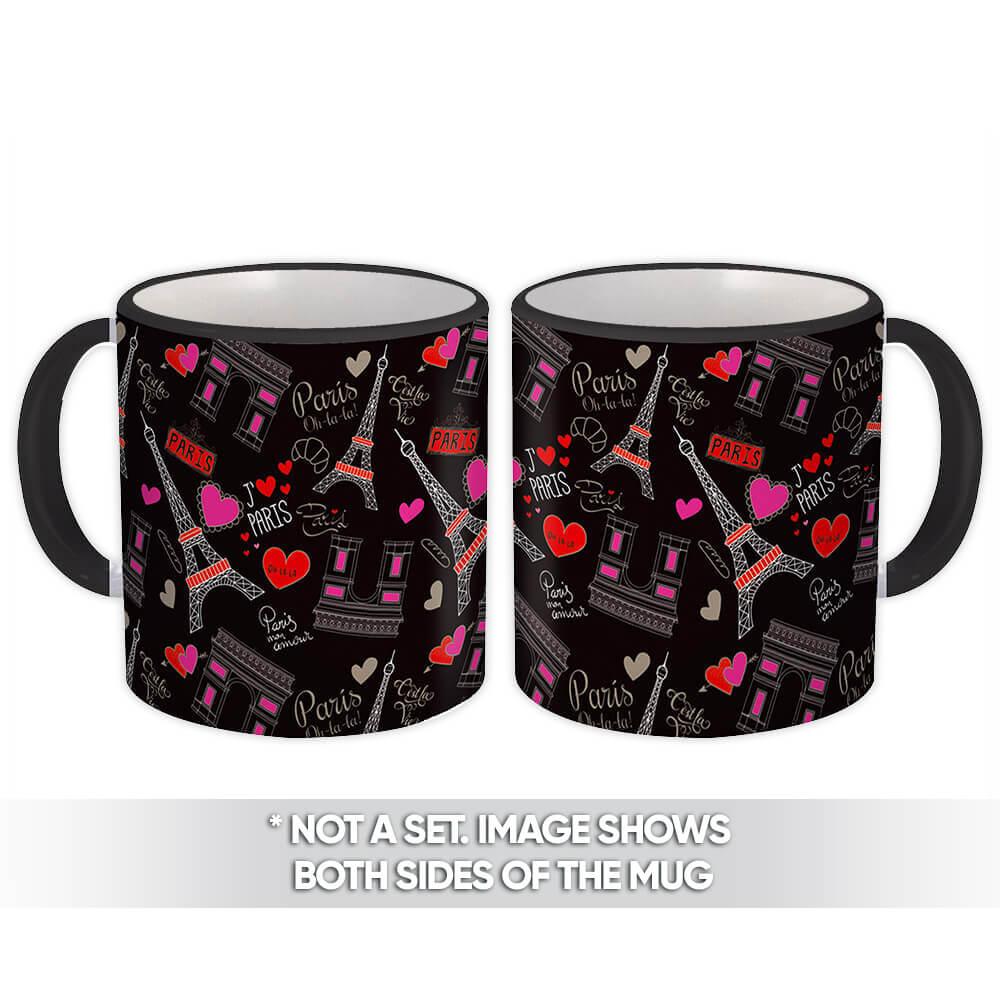 Gift Mug : Cute Paris Sweet Sixteen Valentine Travel Eiffel Tower Pattern Love