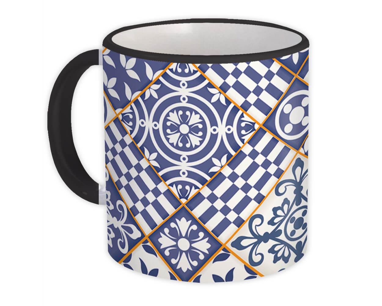 Gift Mug : Mosaic Tile Decor Home Design Portuguese Abstract Pattern Shapes