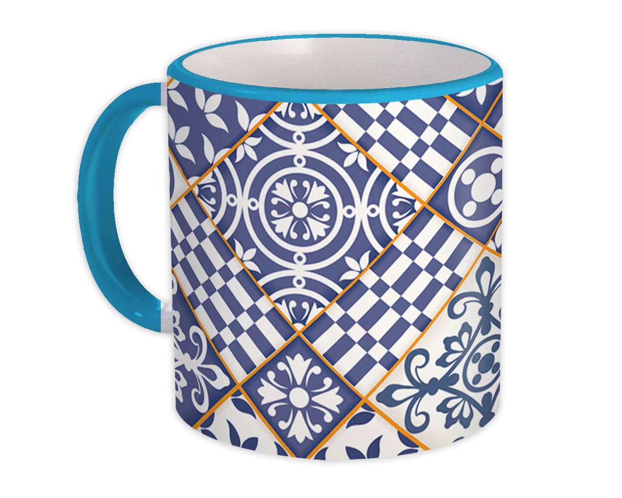 Gift Mug : Mosaic Tile Decor Home Design Portuguese Abstract Pattern Shapes