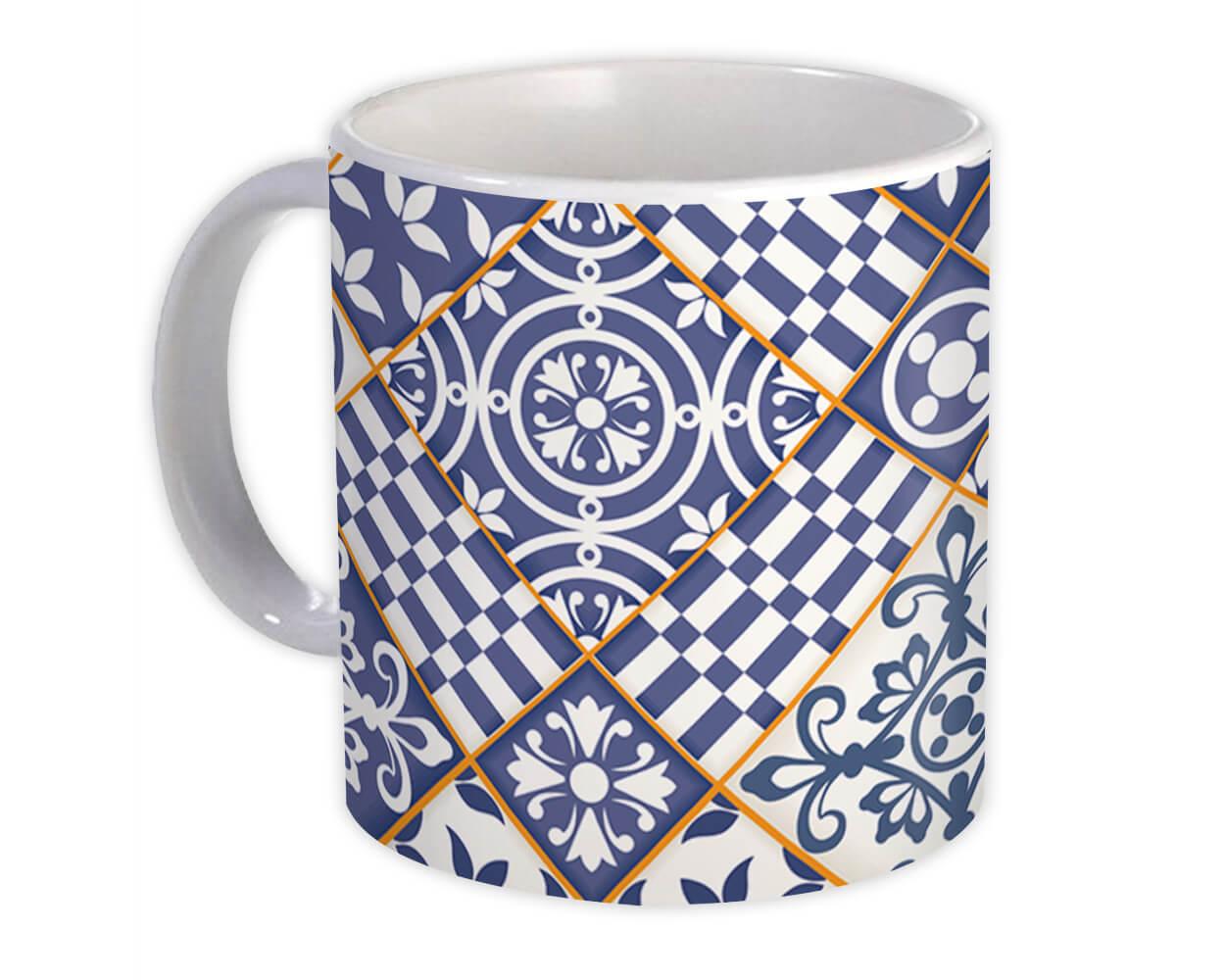 Gift Mug : Mosaic Tile Decor Home Design Portuguese Abstract Pattern Shapes