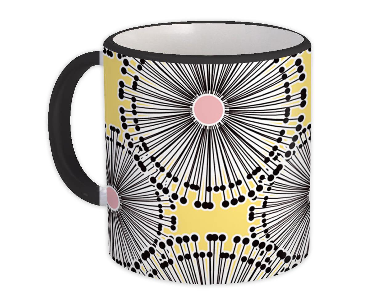 Gift Mug : Scandinavian Design Abstract Flower Pattern Home Decor