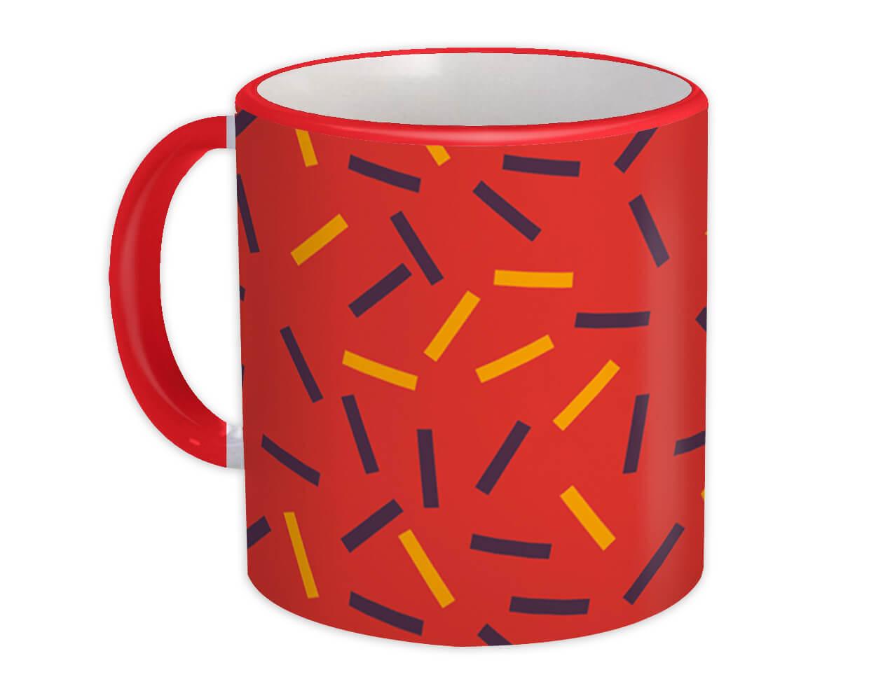 Gift Mug : Sprinkles Red Scandinavian Modern Design Home Decor