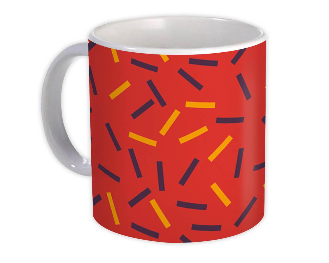 Gift Mug : Sprinkles Red Scandinavian Modern Design Home Decor