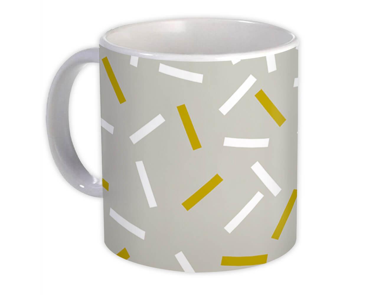 Gift Mug : Sprinkles Grey Gold Scandinavian Modern Design Home Decor