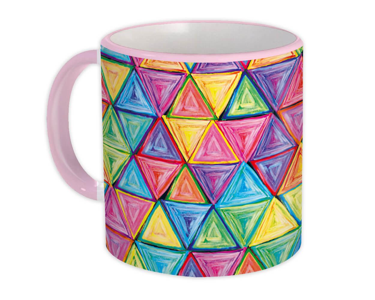 Gift Mug : Triangles Colorful Design Drawing Modern Mosaic Jewelry Home Decor