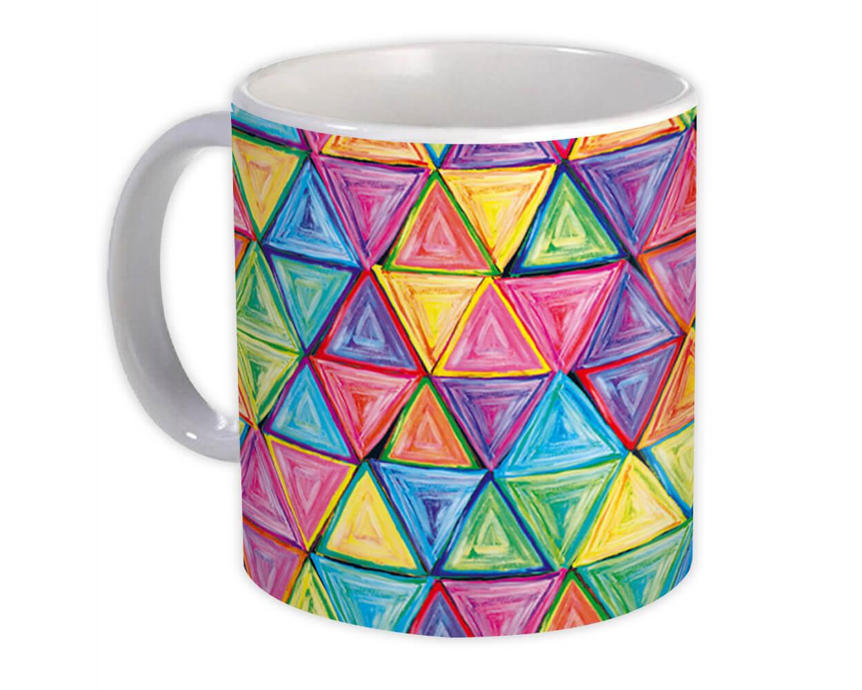 Gift Mug : Triangles Colorful Design Drawing Modern Mosaic Jewelry Home Decor