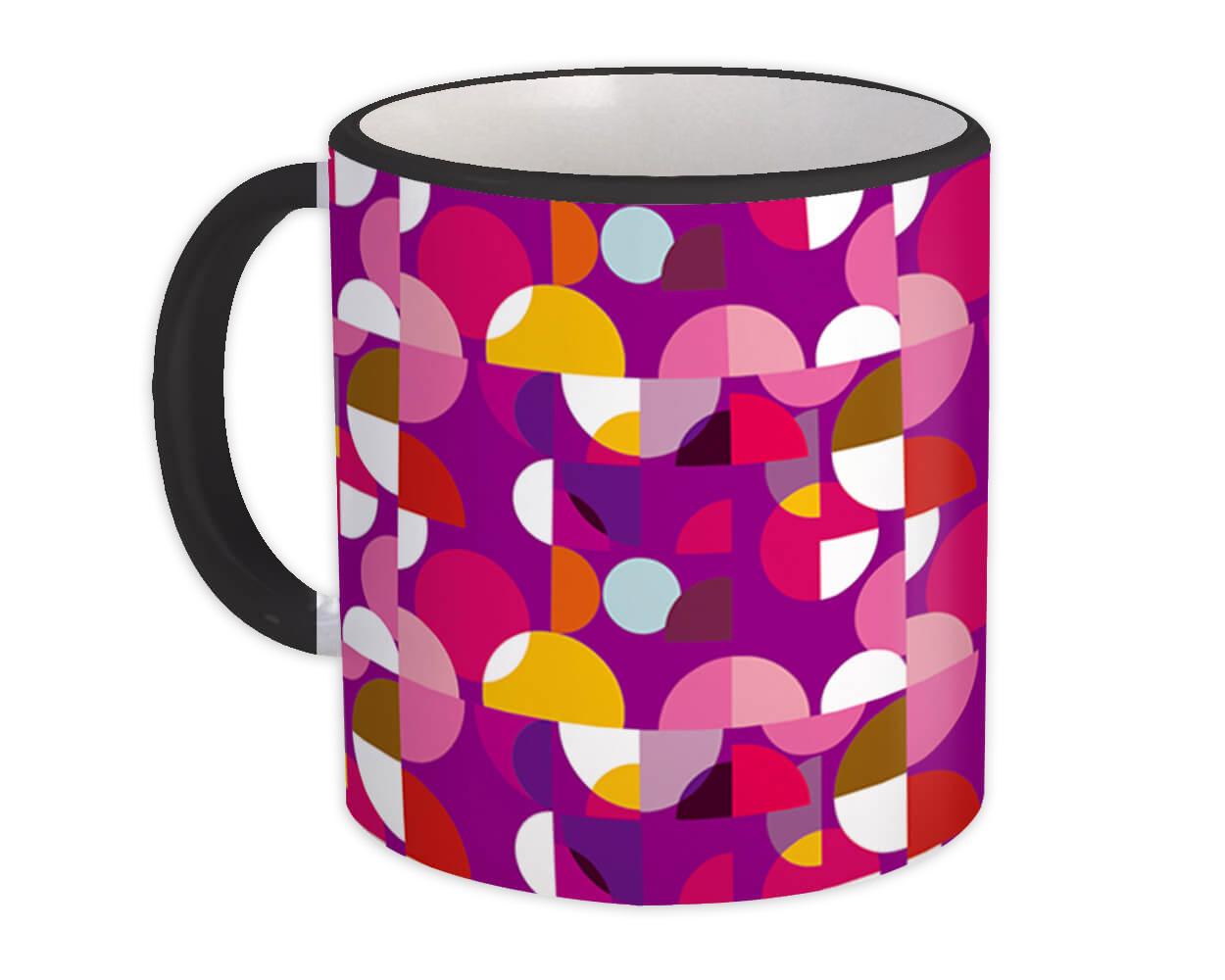 Gift Mug : Pink Abstract Design Geometric Square Modern Home Decor Scandinavian