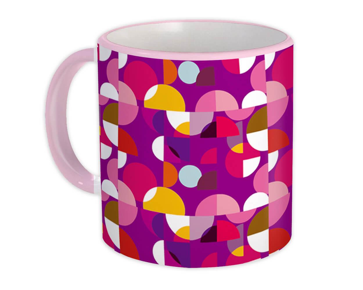 Gift Mug : Pink Abstract Design Geometric Square Modern Home Decor Scandinavian