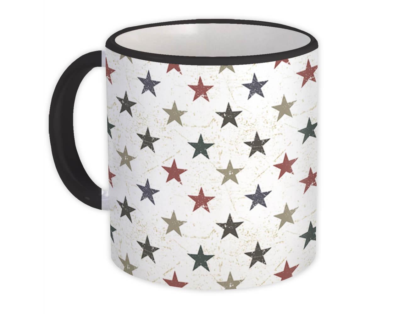 Gift Mug : Stars Blue White Reds Home Decor Pattern Abstract Shapes