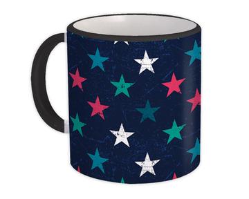 Stars Navy Pink Green : Gift Mugs Home Decor Pattern Abstract Pattern Shapes Neutral