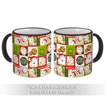 Cartoon Bear : Gift Mug Garland Christmas Greetings Pattern Baby Room Album Friend