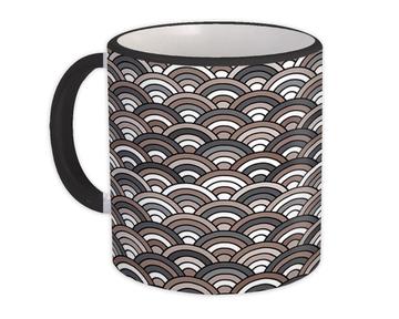 Black and White Rainbow : Gift Mug Pattern Decor Abstract Pattern Shapes Neutral