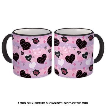 Love Hearts Polka Dots : Gift Mug Baby Pink Pattern Princess Best Friends Room Decor