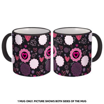 Paper Flowers Hearts : Gift Mug Love Pattern Polka Dots Daisy Be Mine Best Friend