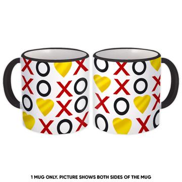 Xoxo Hearts : Gift Mug Valentine Pattern Love You Friendship Letter Fabric Decor Diy