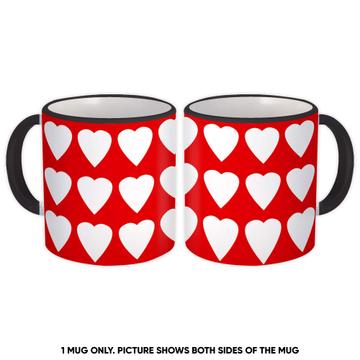 Hearts Pattern : Gift Mug Seamless Love Valentine Wall Decor Fabric Kiss Miss You Card