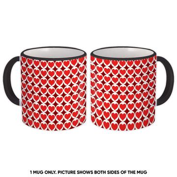 Love Pattern : Gift Mug Valentines Day Romantic Hearts Miss You Be Mine Sweet Print