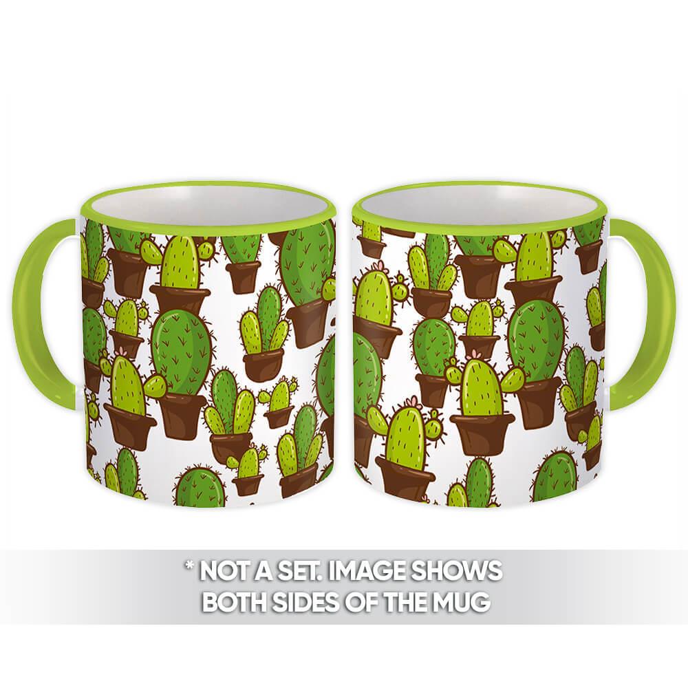 Gift Mug : Cactus Cute Pattern Trend Decor Succulents Modern