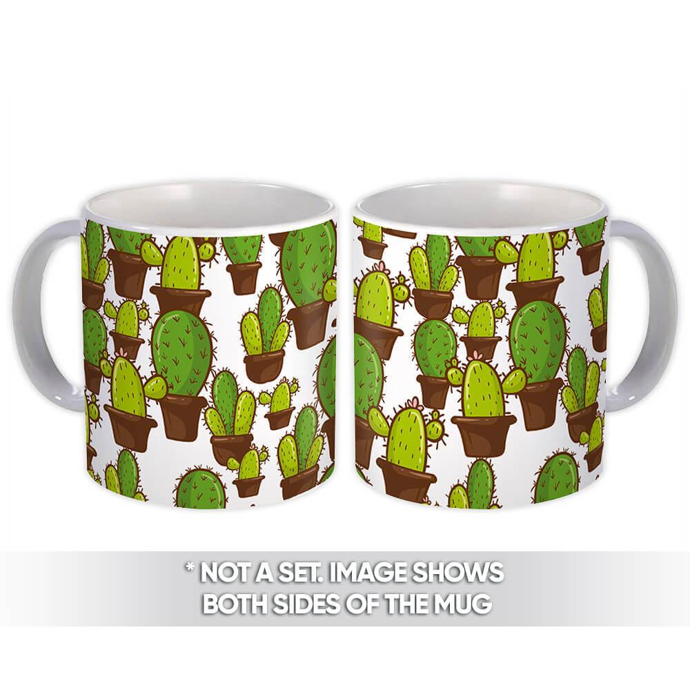 Gift Mug : Cactus Cute Pattern Trend Decor Succulents Modern