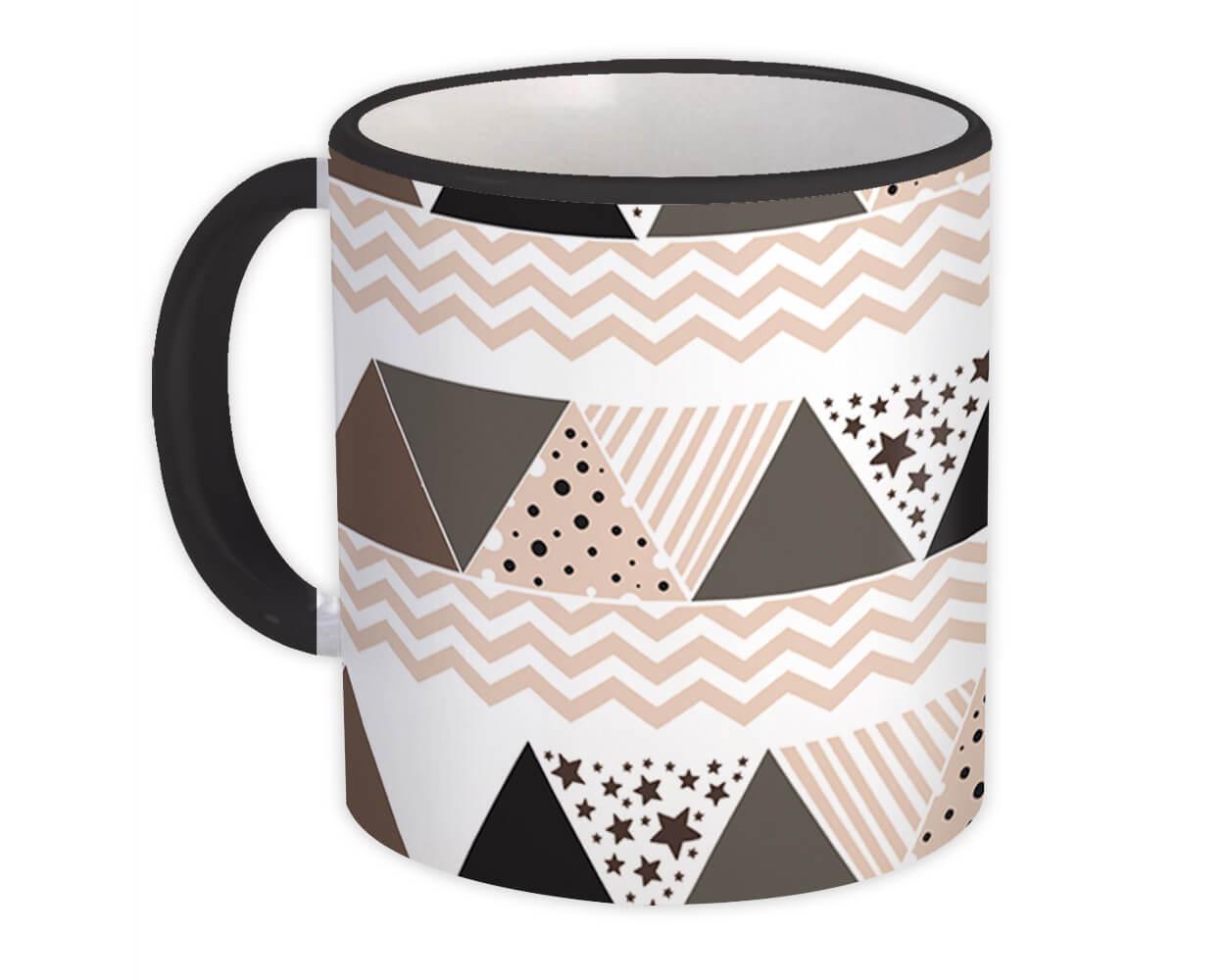 Gift Mug : Triangle Shapes Scandinavian Modern Home Decor