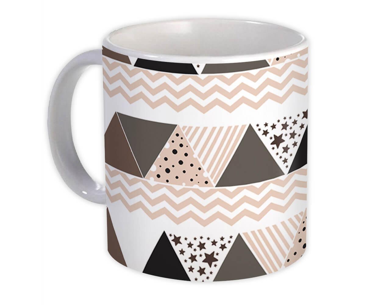 Gift Mug : Triangle Shapes Scandinavian Modern Home Decor