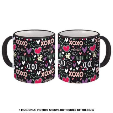 Xoxo Love : Gift Mug Be My Valentine Pattern Colorful Hearts Cupids Arrow Cute Sweet