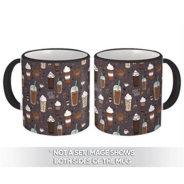 Coffee Drinks : Gift Mug Ice Tea Beans Chocolate Pattern Chantilly Cute House Decor Diy