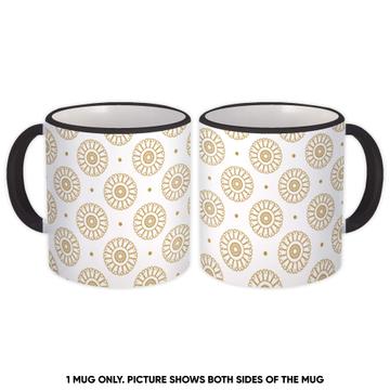 Daisy Mandala : Gift Mug Seamless Pattern Graphic Abstract Wedding Engagement Print