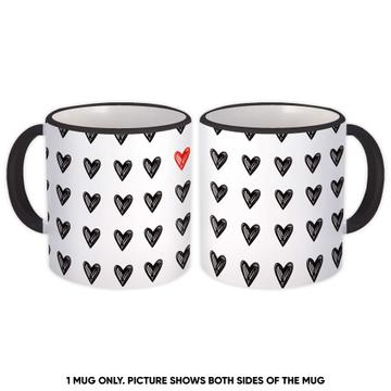 Cute Hearts Love Pattern : Gift Mug For Girlfriend Boyfriend You Valentines Day Sweet